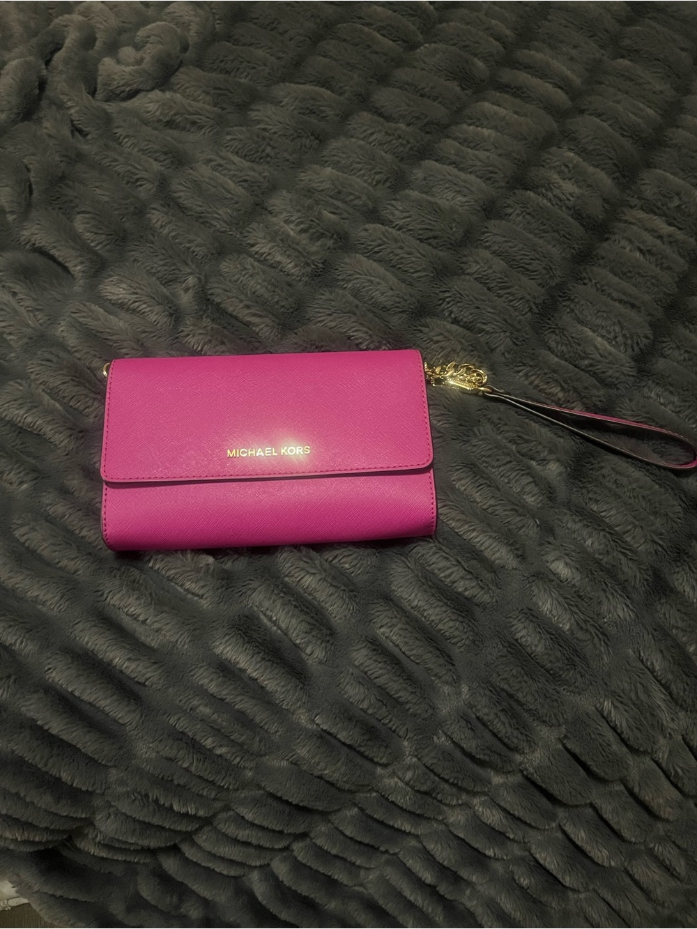 Michael Kors Pink Leather Wristlet Wallet